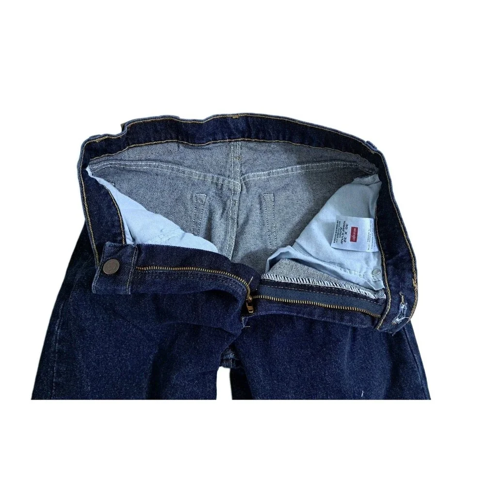 Wrangler Men's 30x32 Blue Denim Regular Fit Straight 5 Star Flex Jeans Pants